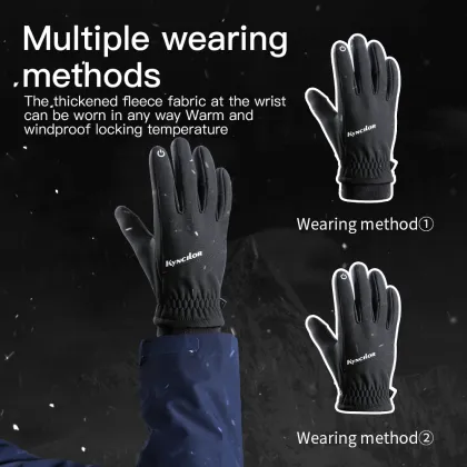 Kyncilor Waterproof Warm Windproof Touchscreen Motorcycle Ski Gloves