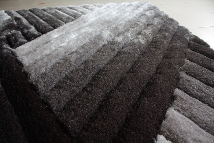 Polyester Silk Shaggy 3D Grey Polyester Silk Shaggy 3D Grey