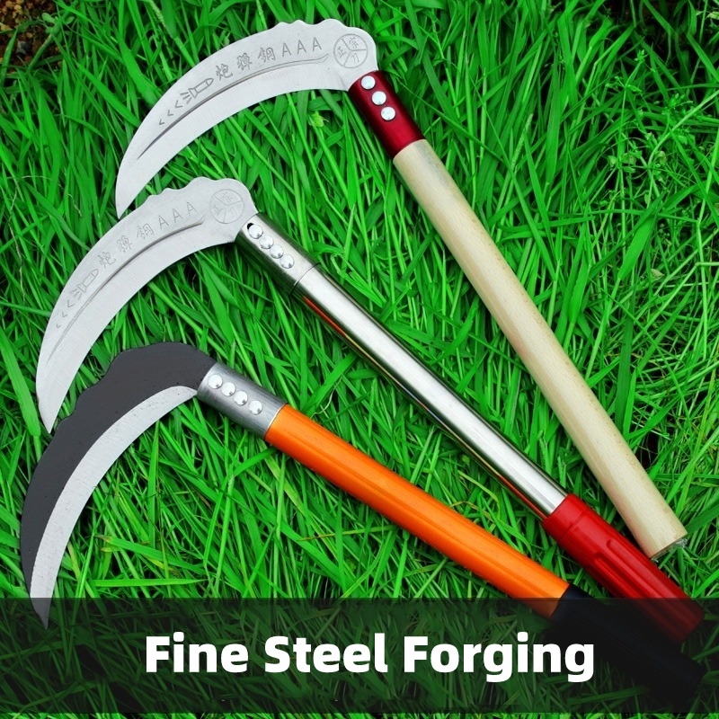 Factory Outlet Agricultural Household Weeding Sickle All Steel Palm Corn Harvest Gardening Hand Sickle