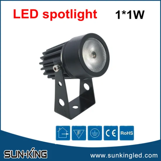 Jiangmen high quality white/green/red outdoor led mini spotlight lawn lighting 1W