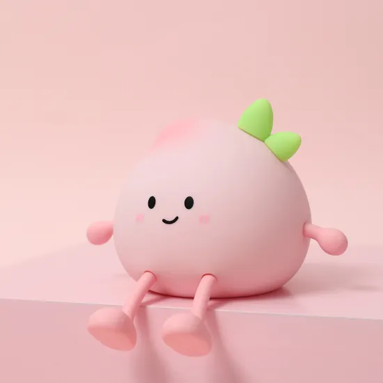 Peach Silicone Night Light: Timing Sleeping Atmosphere Decompression Mobile Holiday Gift