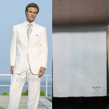 High quality 100% wool fabric slim fit white wedding suits for men