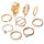 9шт модные кольца комплект свадьбы обручальные кольца из легкого сплава комплект ювелирных изделий