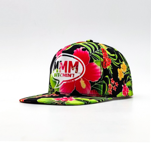 100% sublimatie afdrukkende bloem snapback hoed