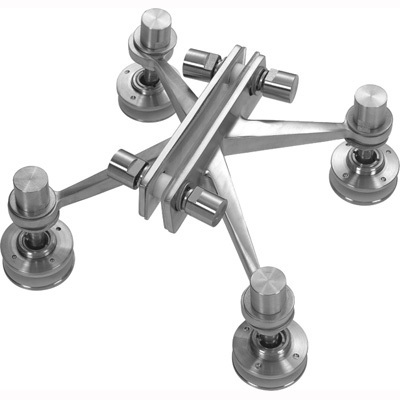 adjustable spidder fitting with 4 arms