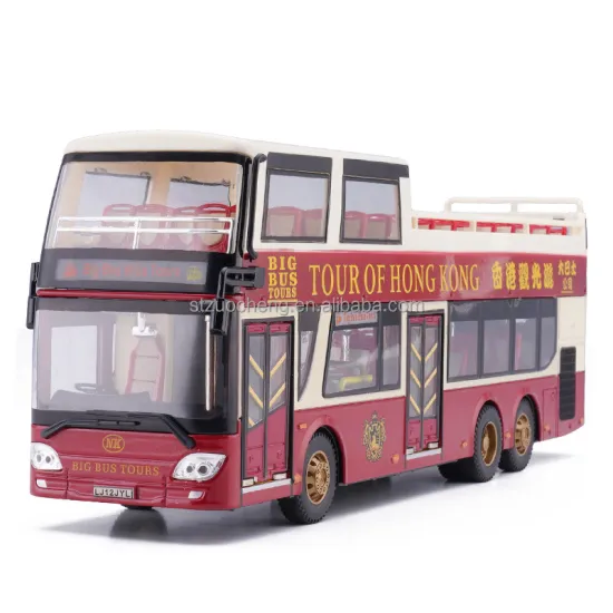 High-Quality 1:42 Scale Luxury Real Collection London & Hong Kong Diecast Double-Deckers with Opening Doors - The Ultimate Toy for Enthusiasts