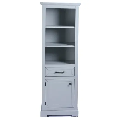 Modern Grey Wooden Tall Wine Cabinet