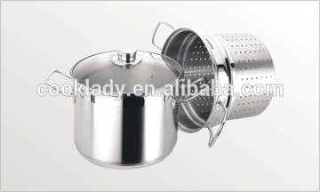 3pcs LFGB stainless steel pasta pot cookware set