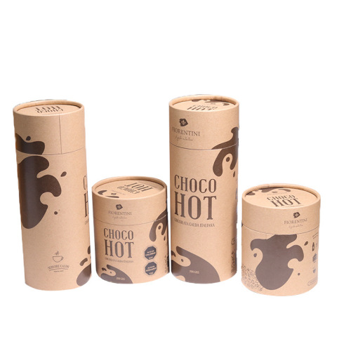 Custom Kraft Round Tube Tea Gift Box Packaging