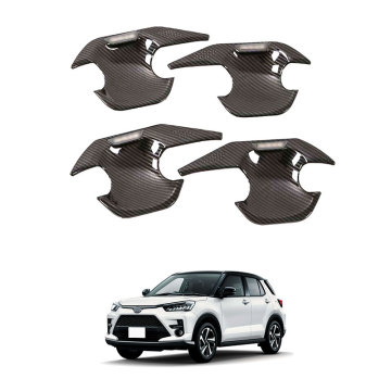 OEM Otomotif ABS karbon serat bagian eksterior chrome bagian untuk toyota raize door mangkuk penutup trim