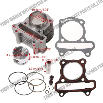 47mm Big Bore Cylinder Piston Kit Rings for GY6 50cc-80cc Scooters and Mopeds