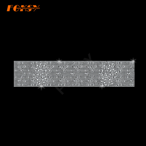 Dense Tailless Cheer Bow Iron on Rhinestone Transfer