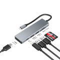 소형 USB 허브 6-in-1 USB Type-C 도킹 스테이션