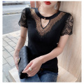 Tops Tees And Blouses Women'S Hot Diamond T-Shirt Lace Half Sleeve Supplier