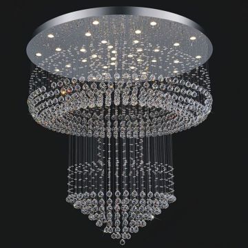 Modern Luxury K9 Led Crystal Ceiling Chandelier for Hotel Villa Living Room