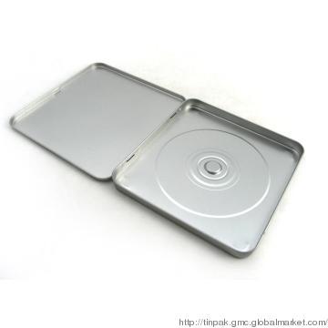 Hinged CD tin box, disc tin case