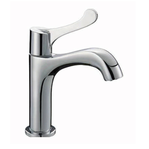 Single handle easy clean bathroom basin faucet