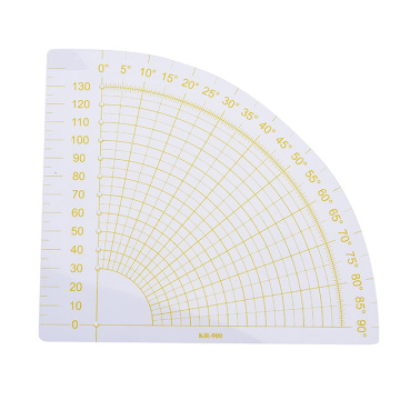 Quilting Tailor Circle Cutter Tool DIY Transparent+Yellow Plastic Patchwork Fan Ruler