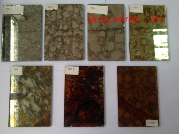 4mm 5mm 6mm Bronze Grey Clear decorative antique mirror glass, 1830 x 2440mm
