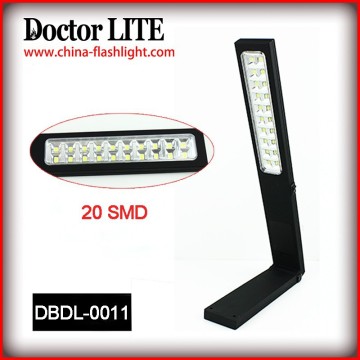 Ny roterande 90 graders SMD -skrivbordslampa, 20*SMD LED -skrivbordsljus, LED -arbetsljus, 3*AAA -batteri skrivbordsljus