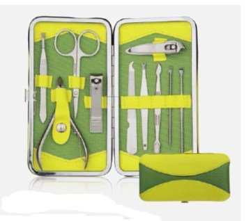 Fashionable fluorescent yellow 10 PCS manicure set