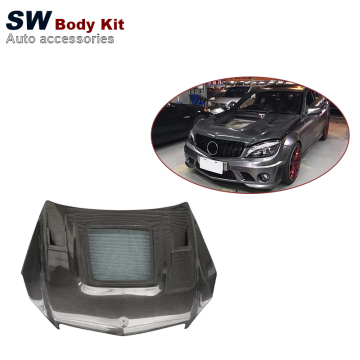 Carbon Fiber IMP Style Clear Hood for Mercedes-Benz C-Class W204 W205 C63 Upgrade Kit