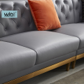 Sofá de lujo ligero moderno de los muebles de la sala de estar
