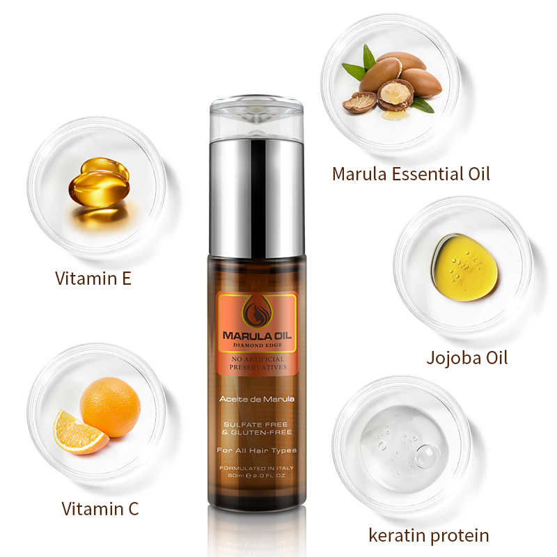 Natural Marula Oil Serum Hair Care Repair Hair Treatment Shiny Hair Oil