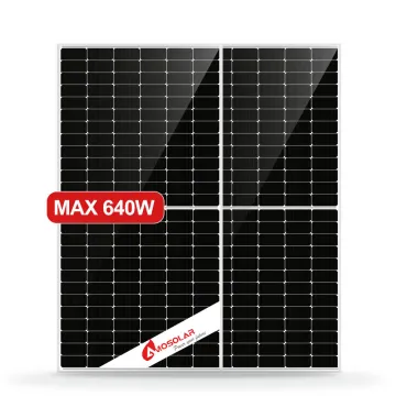 High-Power Amosolar Monocrystalline N-Type Topcon Solar Panels: 610W, 620W, 630W, and 640W in A-Grade Quality for Efficient Solar Systems