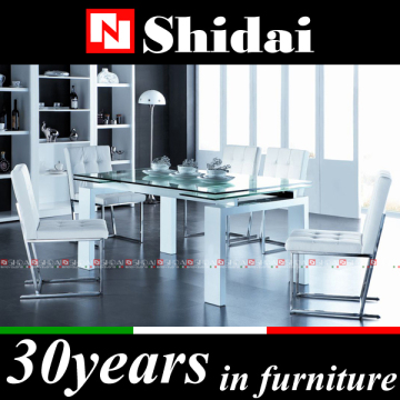A-19 Modern pictures of dining table / wooden dining table with glass top designs /new modelwooden dining table with glass top