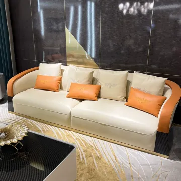Italian Light Luxury Modern Minimalist Genuine Leather Sofa