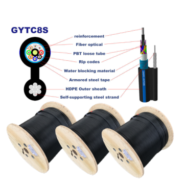 GYTC8S Fiber Optical Cable with Color Stripe: 24-48 Core G652D Singlemode Fiber by Vitta