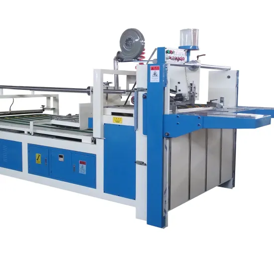 Semi-Automatic Corrugated Cardboard Box Folding and Gluing Machine for Sale