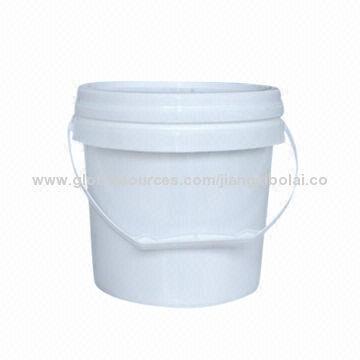 2L round and durable household plastic bucket with lid