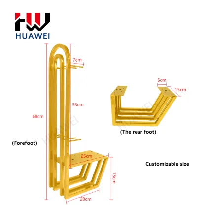 Gold Decorative Metal Sofa Frame Leg