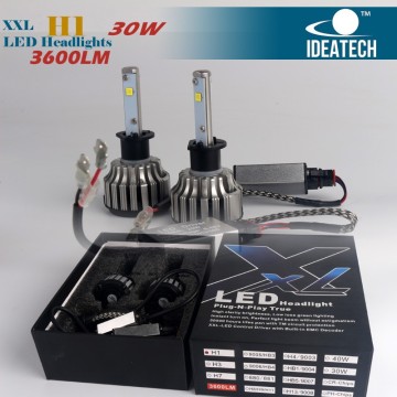 IDEA TECH 3600 lumen 30W LED headlight H1 single beam high brightness 6000k
