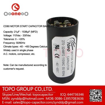 270-324MFD 330VAC Motor Start Capacitor Used For AC Motor Starting Capasitor HVAC Parts