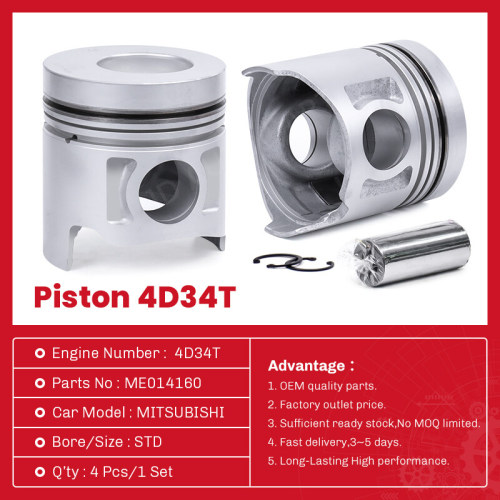 مجموعة المكبس 4D34T ME014160 ME013325 لشركة MITSUBISHI