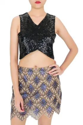 I Love Party Sequin Skirt