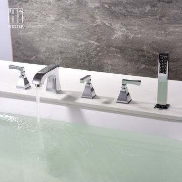 HIDEEP Full Copper Chrome Bathroom Bathtub Faucet