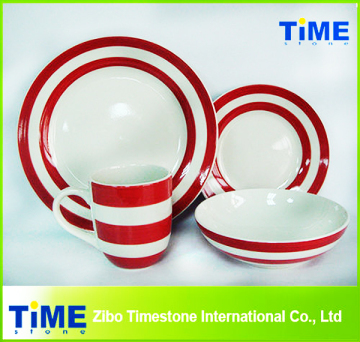 16PCS Stoneware Hand-Painted Dinner Set (612042)