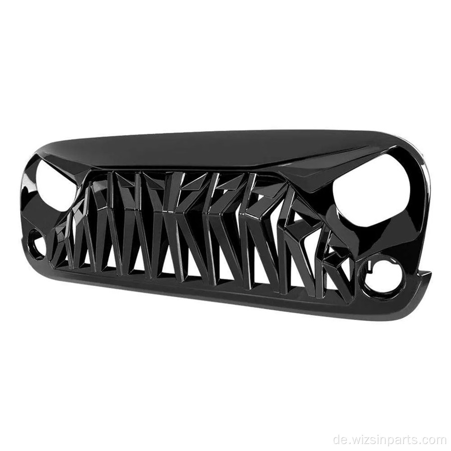 Hai -Kühlergrill glänzend schwarz für Wrangler JK JKU