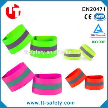 high visibility elastic warning adjustable reflective wrist band for night running cycling