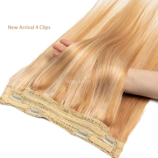 MRSHAIR Halo Human Hair Apply With Invisible Wire Tic Tac Natural Hair 4 Clips 14 18 22 inch Clip in Hair Extension