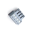 Bloque de terminal enchufable asiento masculino gris