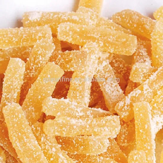 Dried crystallized ginger bars