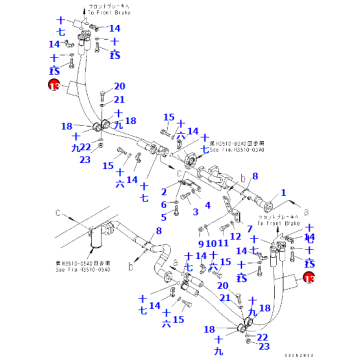 Dump truck HD785-7 hose 561-61-84760