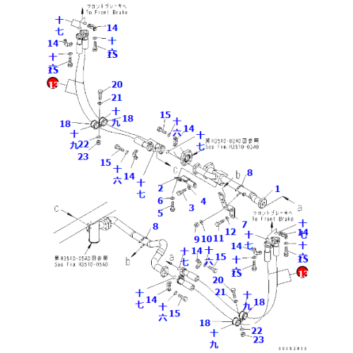 Dump truck HD785-7 hose 561-61-84760