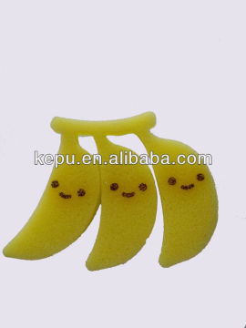banana printing compressed kitchen clean sponge(KP-002)