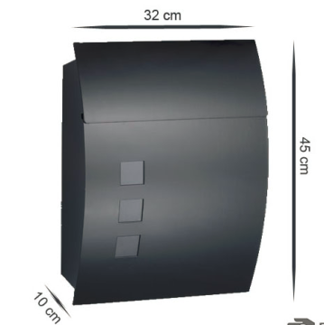 Modern Galvanized Steel Metal Mailboxes For Letter